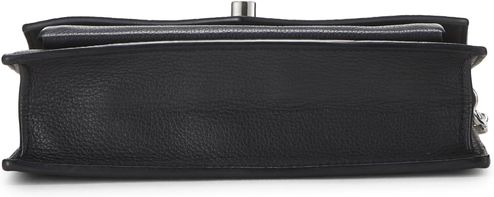 Pre-Loved Black Leather My Lockme Chain Bag BB