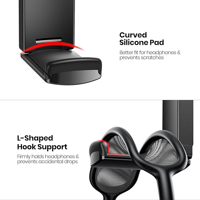Sticky Headphone Stand Controller Holder
